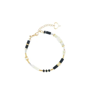 MAMAN ET SOPHIE Bracciale Mia Africa bianco e nero