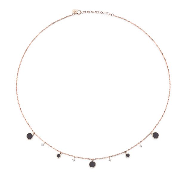 BURATO Collana Chocolate Multi Paillettes