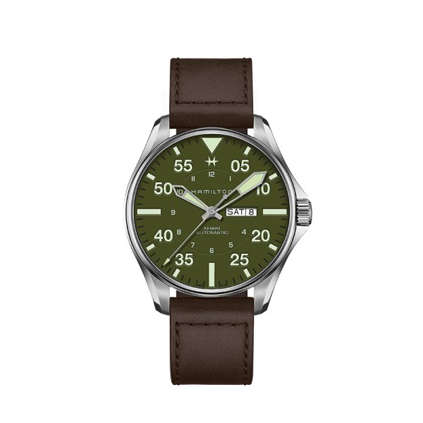 HAMILTON Khaki Aviation Pilot Schott Nyc - Limited Edition