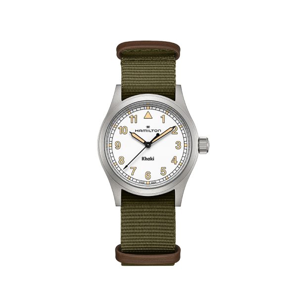 HAMILTON Khaki Field Quarzo, Quadrante Bianco, 38mm