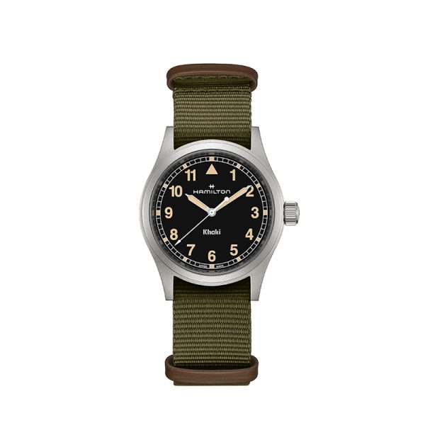 HAMILTON Khaki Field Quarzo, Quadrante Nero, 38mm
