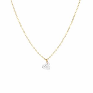 MAMAN ET SOPHIE Girocollo 18kt Diamante Nudo Cuore