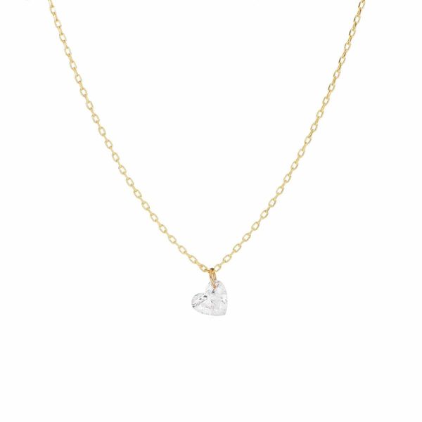 MAMAN ET SOPHIE Girocollo 18kt Diamante Nudo Cuore