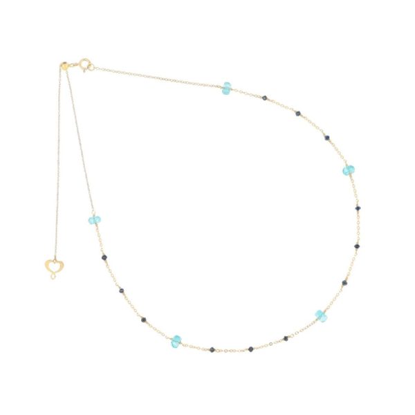 MAMAN ET SOPHIE Girocollo 18kt  Apatite e Diamante nero