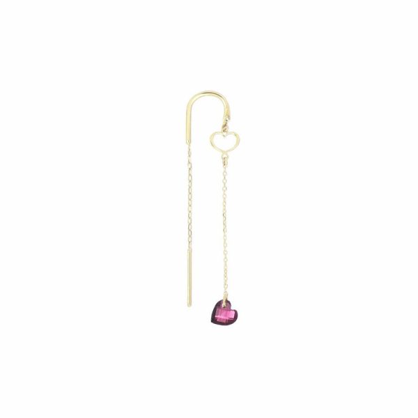 MAMAN ET SOPHIE Orecchino 18kt Cuore nudo Rosa