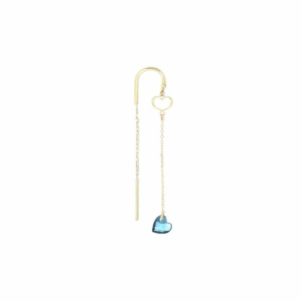 MAMAN ET SOPHIE Orecchino 18kt Cuore nudo Blu