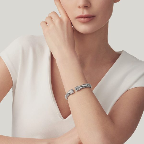 GIOVANNI RASPINI Bracciale Tubogas Croco piccolo argento - immagine 2