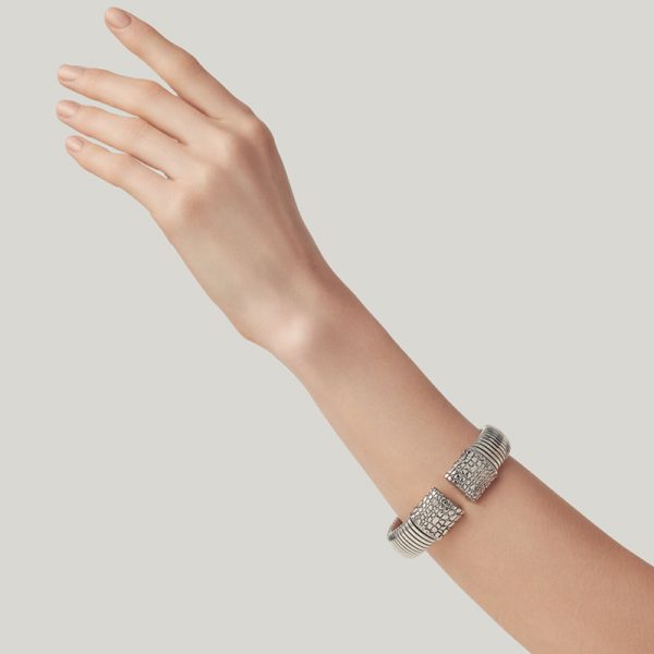 GIOVANNI RASPINI Bracciale Tubogas Croco Grande argento - immagine 2