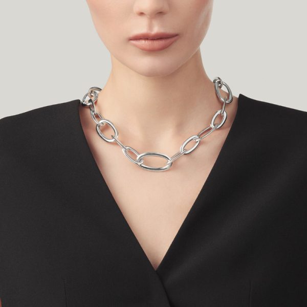 GIOVANNI RASPINI Collana Maglia Ovale Bold argento - immagine 2