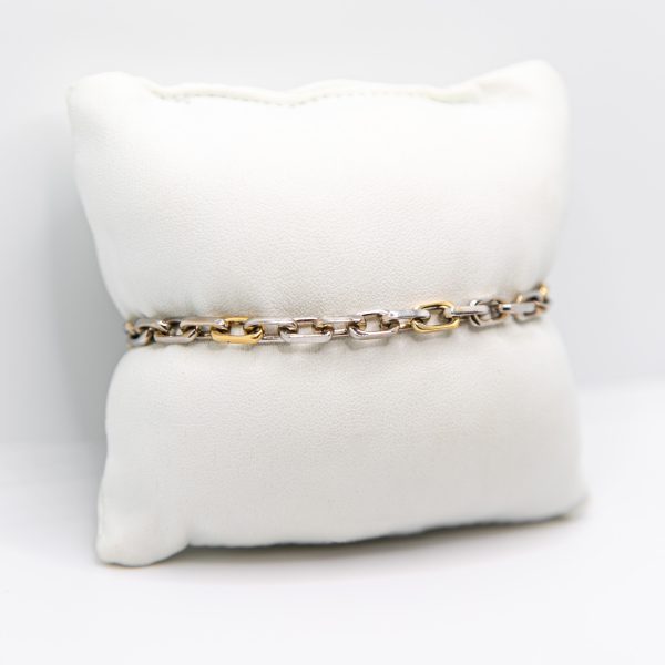 SCARABEO Intreccio Bracciale, Argento 925 e oro 9kt
