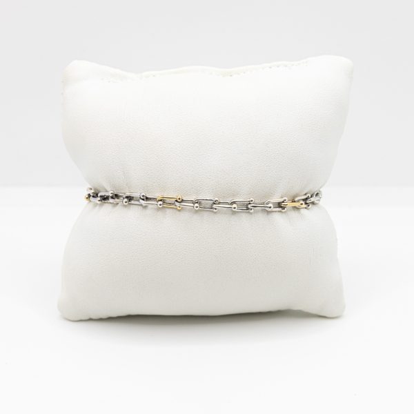SCARABEO Intreccio Bracciale, Argento 925 e oro 9kt
