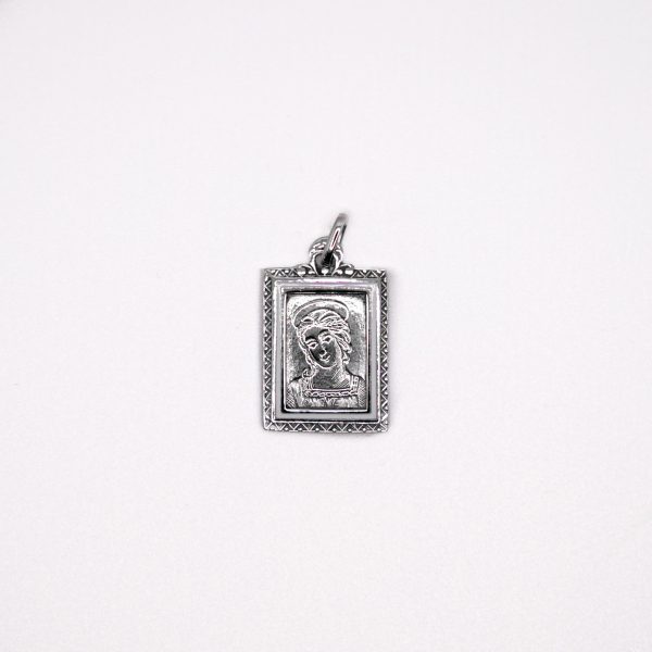 SCARABEO Piastrina immagine Sacra, Oro Bianco 18kt