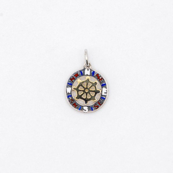 SCARABEO Acqua e Sale Ciondolo Timone Argento 925, Oro 9kt, Smalto